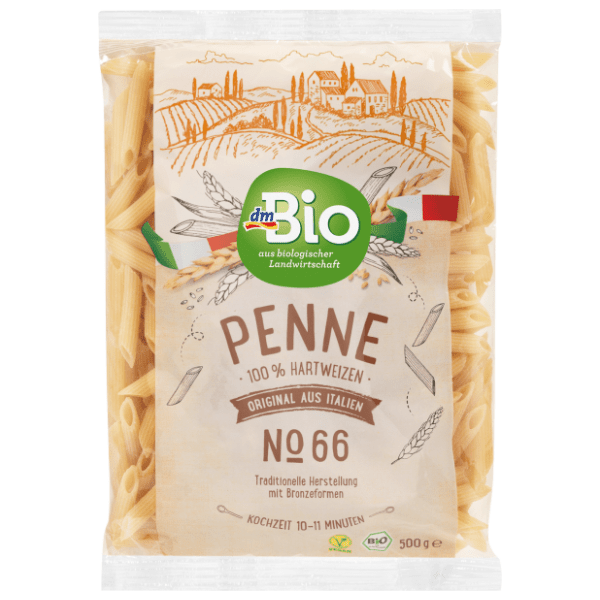 Makaroni DM BIO Penne bez jaja 500g 0