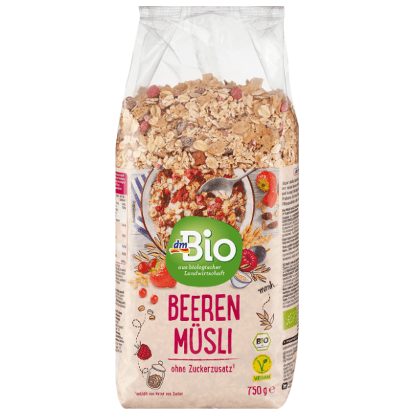 Organski musli DM BIO sa bobičastim voćem 750g 0