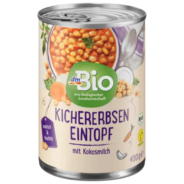 DM BIO organsko jelo sa leblebijom i kokosovim mlekom 400g 0