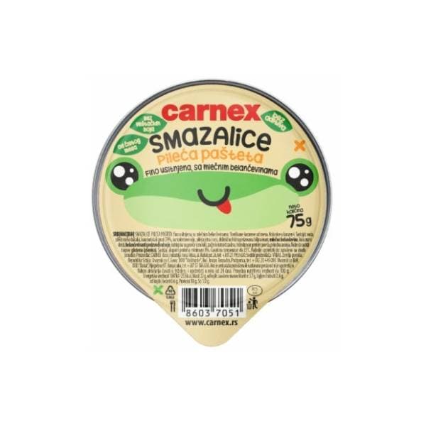 Pašteta CARNEX Smazalice pileća 75g 0