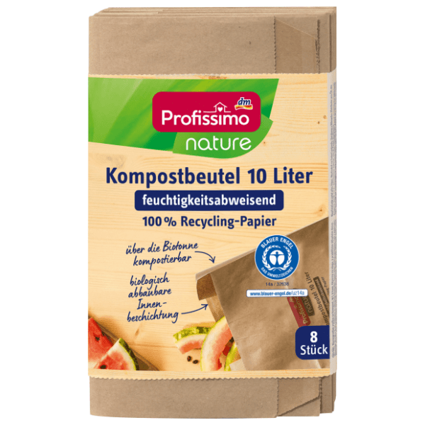 PROFISSIMO papirne kese za biootpad nature 10l 8kom 0