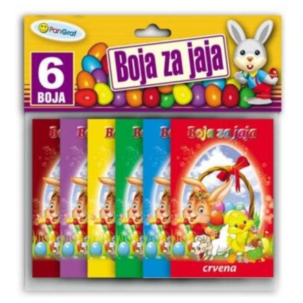 Set boja za uskršnja jaja PANGRAF 6kom 0