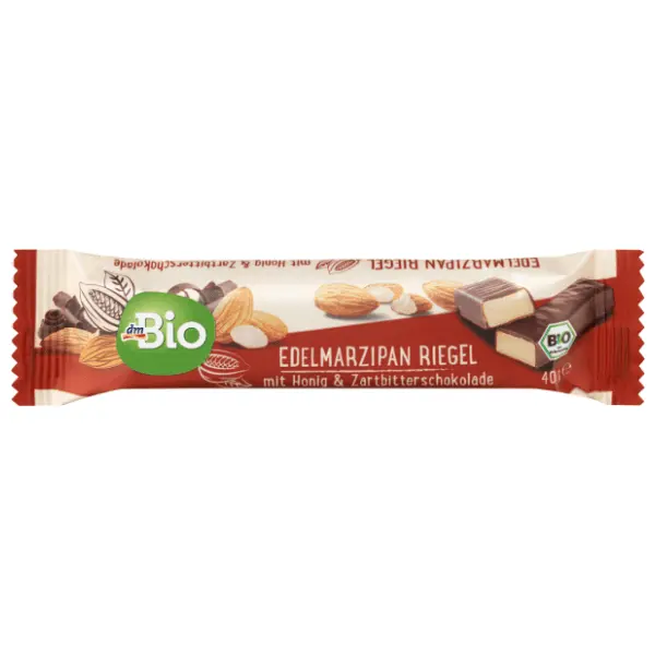 Štanglica DM BIO tamna čokolada i marcipan 40g 0