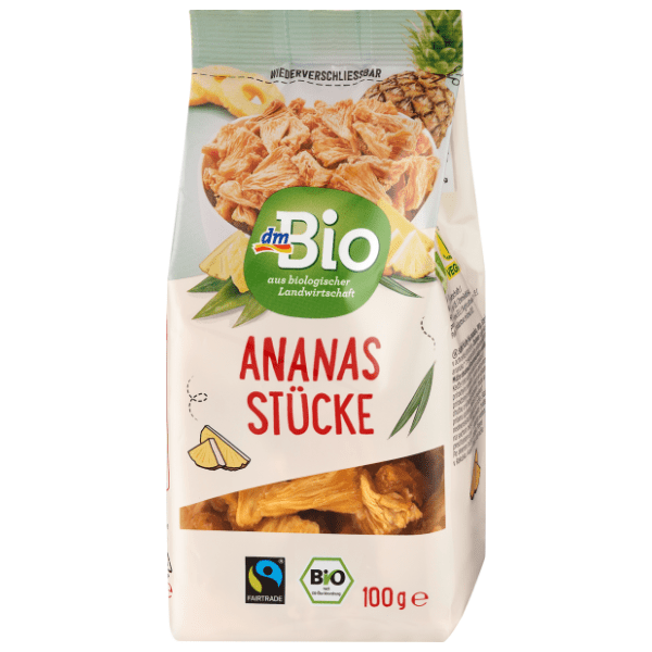 Suvi ananas DM BIO komadići 100g 0