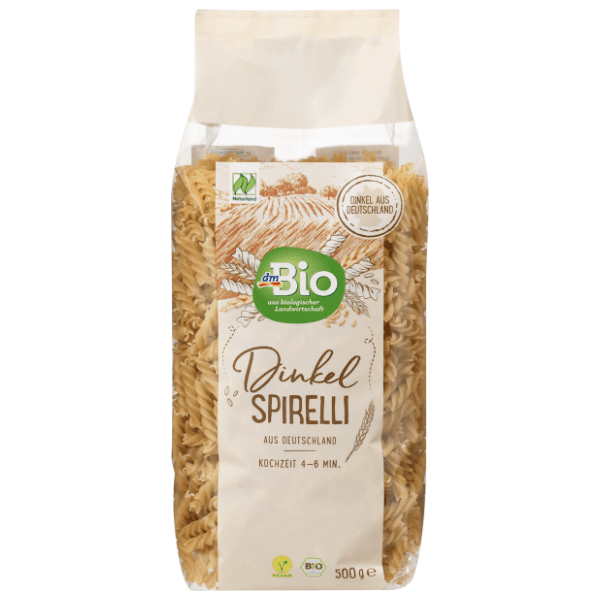 Testenina DM BIO Spirelli od spelte organska 500g 0
