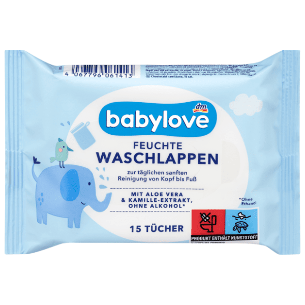 Vlažne krpice BABYLOVE za bebe 15kom 0