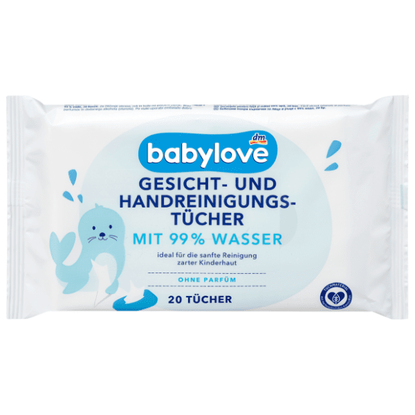 Vlažne maramice BABYLOVE 99% voda putno pakovanje 20kom 0