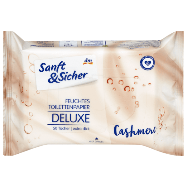 Vlažni toalet papir SANFT&SICHER deluxe kašmir 50kom 0