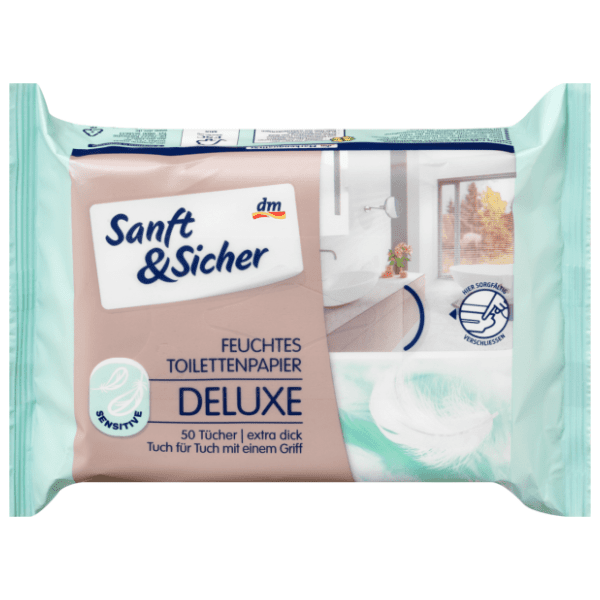 Vlažni toalet papir SANFT&SICHER deluxe sensitive 50kom 0