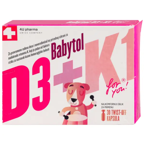 4U PHARMA Babytol D3+K1 twist off kapsule 30kom 0