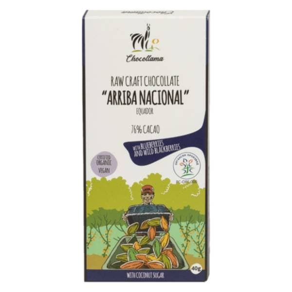 Čokolada CHOCOLLAMA Ariba nacional divlja kupina 75% kakao 40g 0