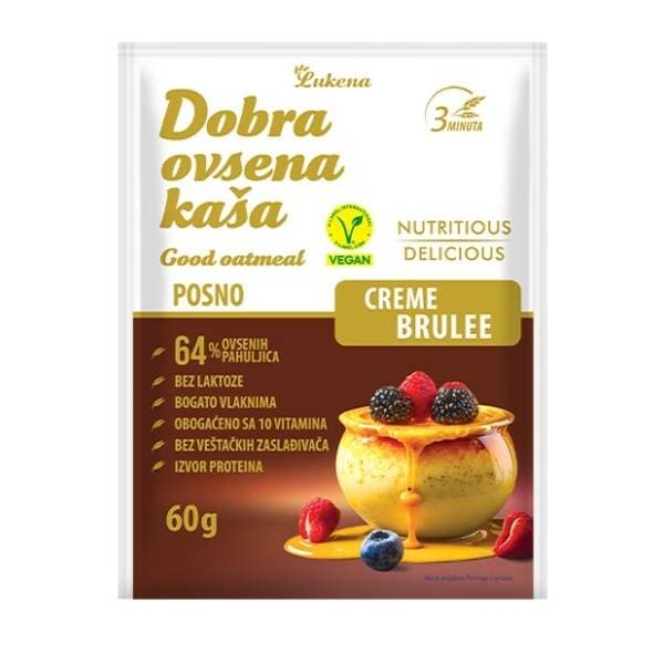 DOBRA ovsena kaša creme brule 60g 0