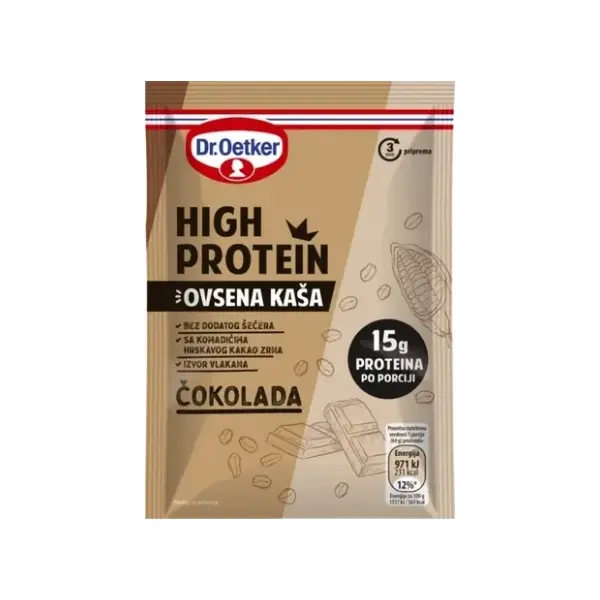 DR. OETKER ovsena kaša high protein čokolada 64g 0