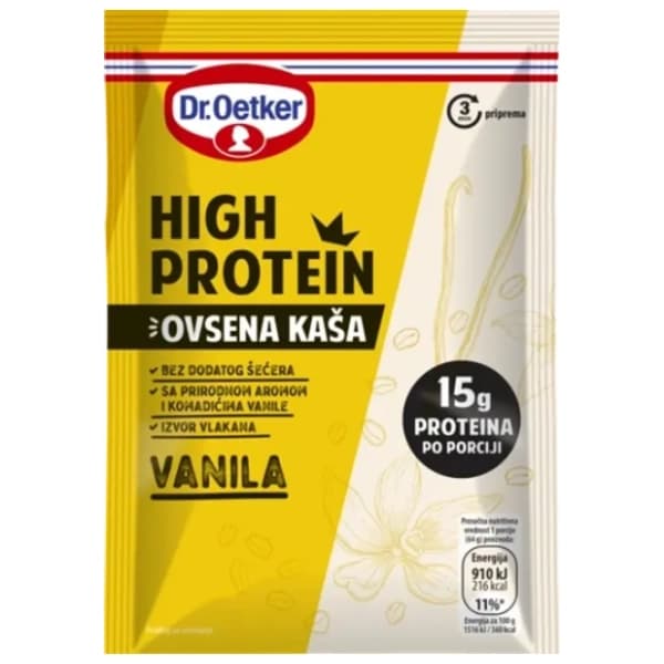 DR. OETKER ovsena kaša high protein vanila 64g 0
