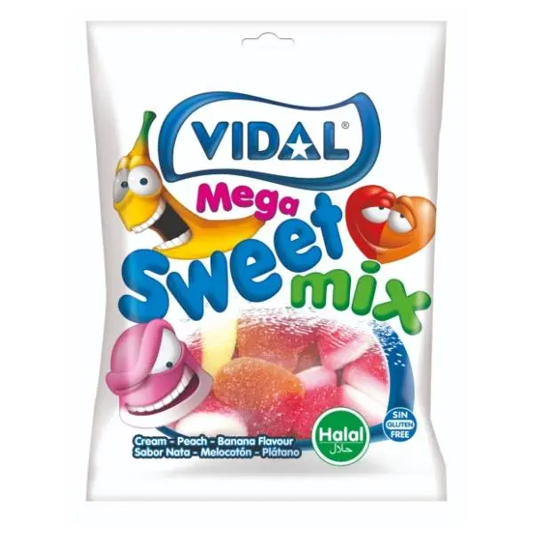 Gumene bombone VIDAL mega sweet mix 90g 0