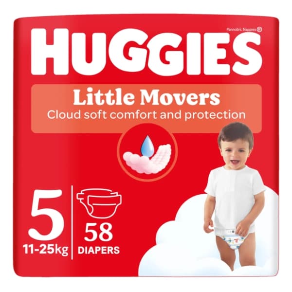 HUGGIES pelene Little Movers 5 58kom 0