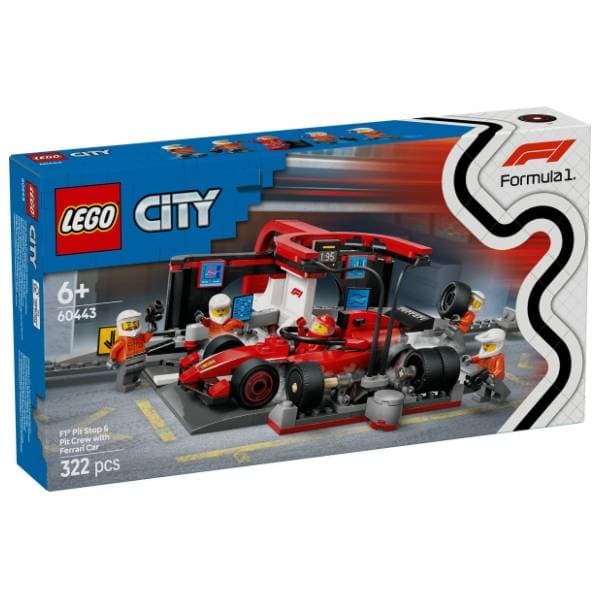 LEGO City F1 pitstop i ekipa sa Ferrari formulom 60443 0