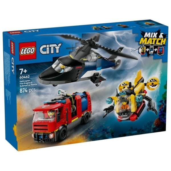 LEGO City remiks helikoptera vatrogasnog vozila i podmornice 60462 0