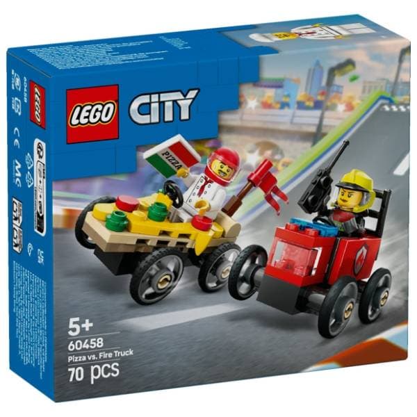 LEGO City vozilo za dostavu pica protiv vatrogasnog vozila 60458 0