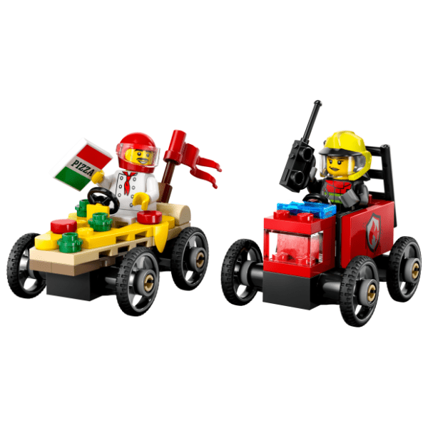 LEGO City vozilo za dostavu pica protiv vatrogasnog vozila 60458 1