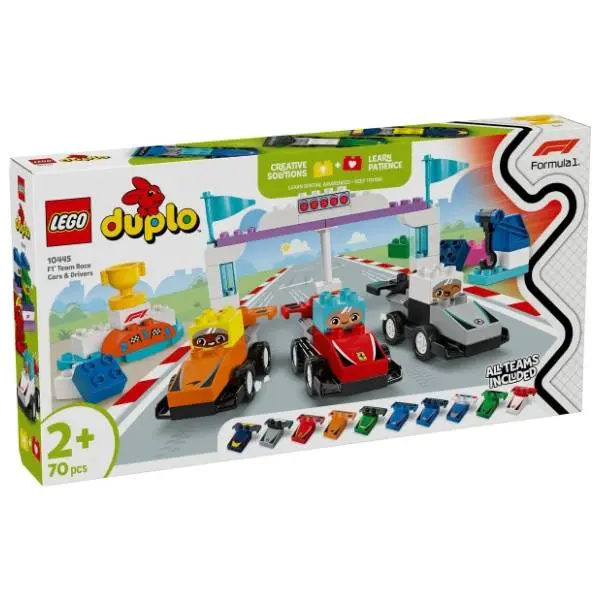 LEGO DUPLO trkački automobili i vozači tima F1 10445 0