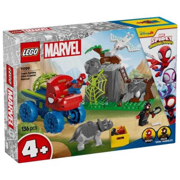 LEGO Marvel spasavanje Spajdijevog tima dino-guseničarem 11199 0
