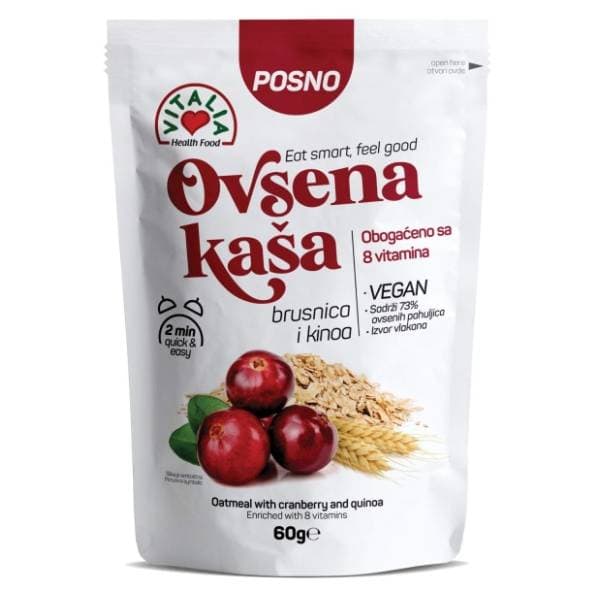 VITALIA ovsena kaša brusnica i heljda 60g 0