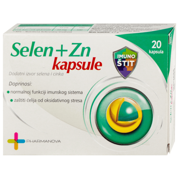 PHARMANOVA Selen + Zn kapsule 20kom 0
