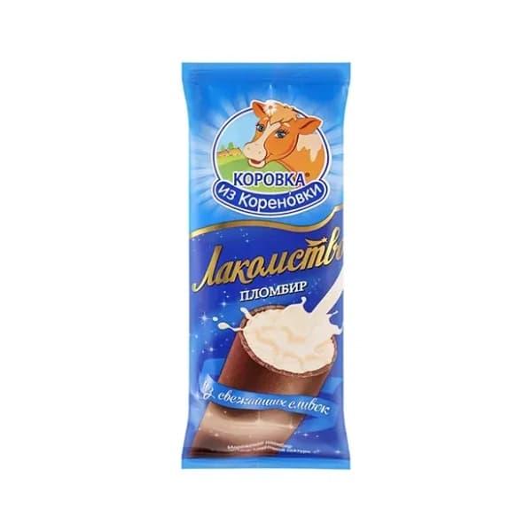 PLOMBIR sladoled vanila sa glazurom od čokolade 90g 0