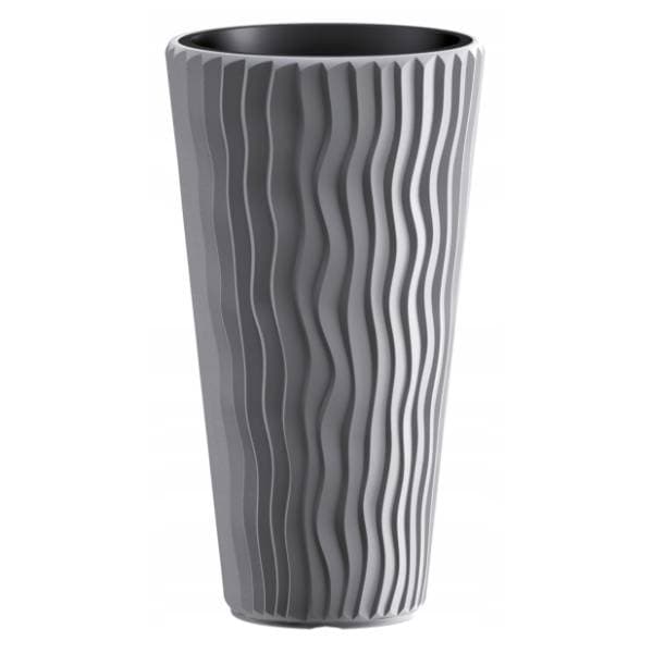 Saksija PROSPERPLAST Sandy slim 30x52cm kameno siva 0