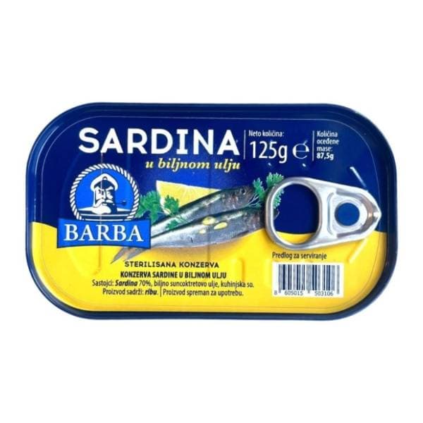 Sardina BARBA u ulju 125g 0