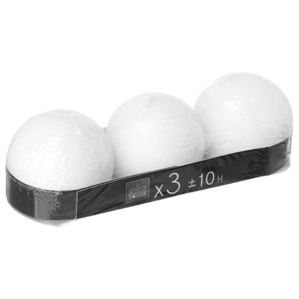 Set sveća ATMOSPHERA rustic ball white 88g 0