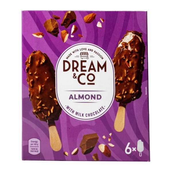 Sladoled DREAM&CO badem multipak 6x120ml 0