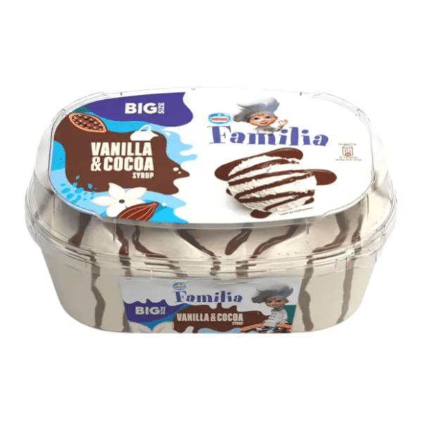Sladoled FAMILIA vanila & cocoa sirup 900ml 0