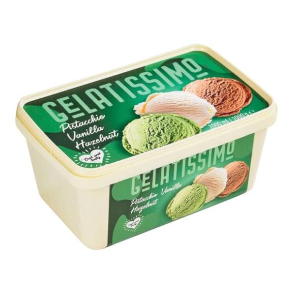 Sladoled GELATISSIMO lešnik vanila pistaći 2000ml 0