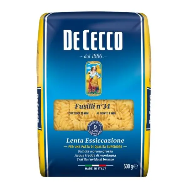 Testenina DE CECCO Fusilli 500g 0