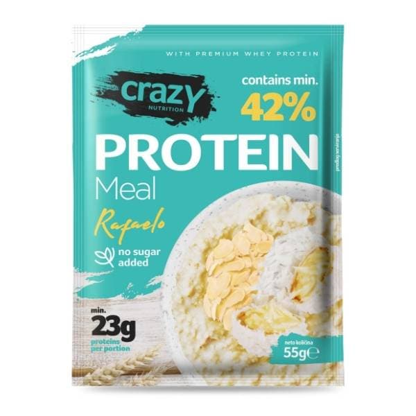 CRAZY NUTRITION proteinska kaša rafaelo 55g 0