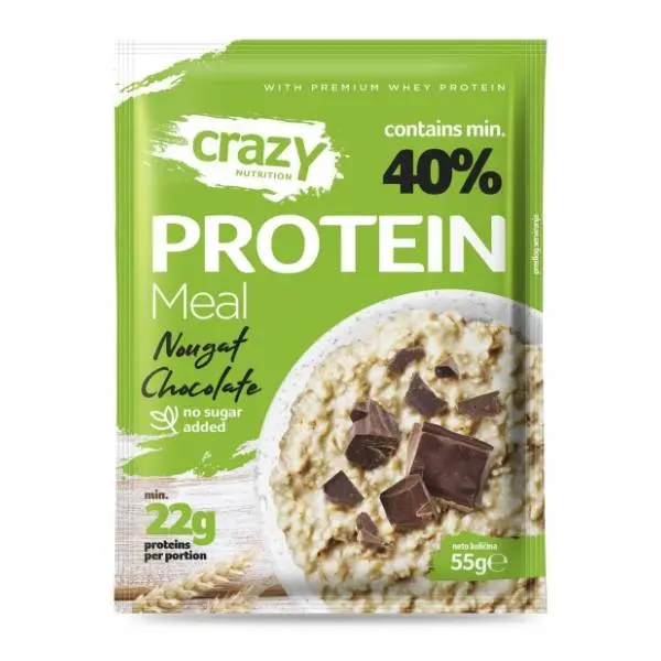 CRAZY NUTRITION proteinska kaša nugat čokolada 55g 0