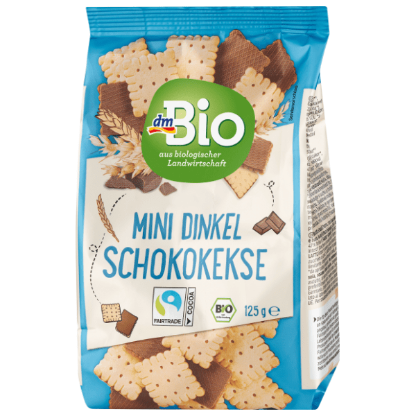 DM BIO mini keks od spelte i čokolade 125g 0