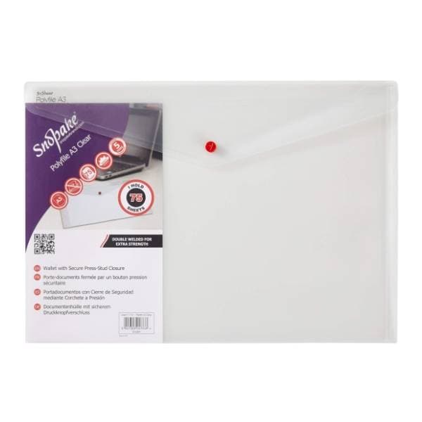 Fascikla pismo A3 SNOPAKE Polyfile prozirna 0