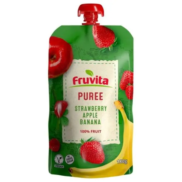 FRUVITA voćni pire jagoda jabuka banana 180g 0