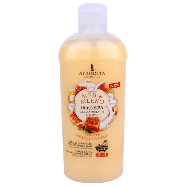 Gel za tuširanje AFRODITA med&mleko 1l 0