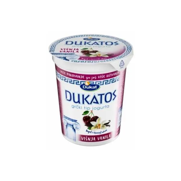 Grčki jogurt DUKATOS višnja i vanila 400g 0