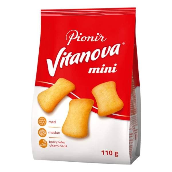 Keks PIONIR Vitanova mini 110g 0