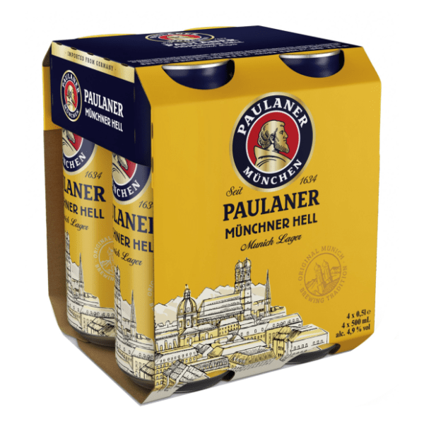 Pivo PAULANER svetlo minhensko 4x0,5l 0