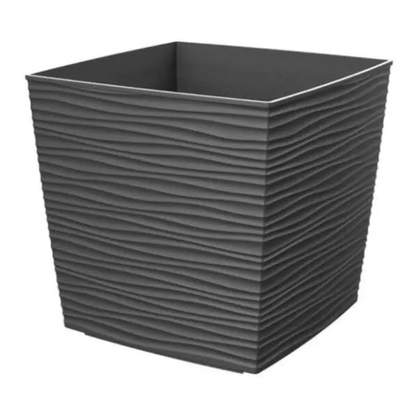 Saksija GARDINO Finesa kvadrat 25x25x23 antracit 0