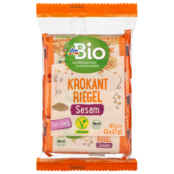 Štanglice DM BIO hrskave od susama 3x27g 0