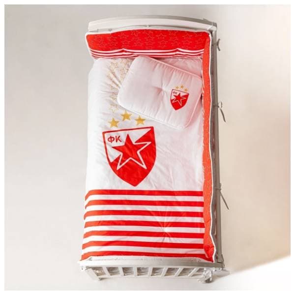 STEFAN posteljina sa ogradicom za bebe Crvena Zvezda 1