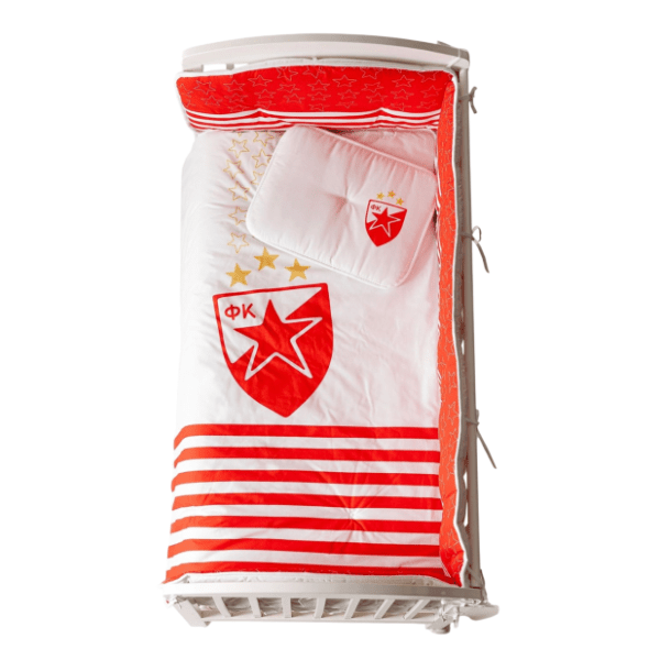 STEFAN posteljina sa ogradicom za bebe Crvena Zvezda 0