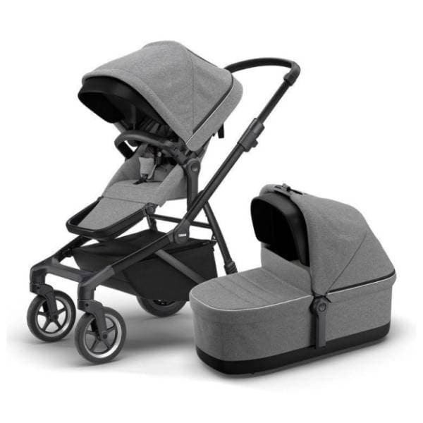 THULE kolica za bebe 2 u 1 Sleek grey melange on black 0